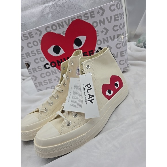 Converse Shoes - CdG PLAY x Converse Unisex Chuck Taylor All Star Peek-A-Boo High-Top Sneakers